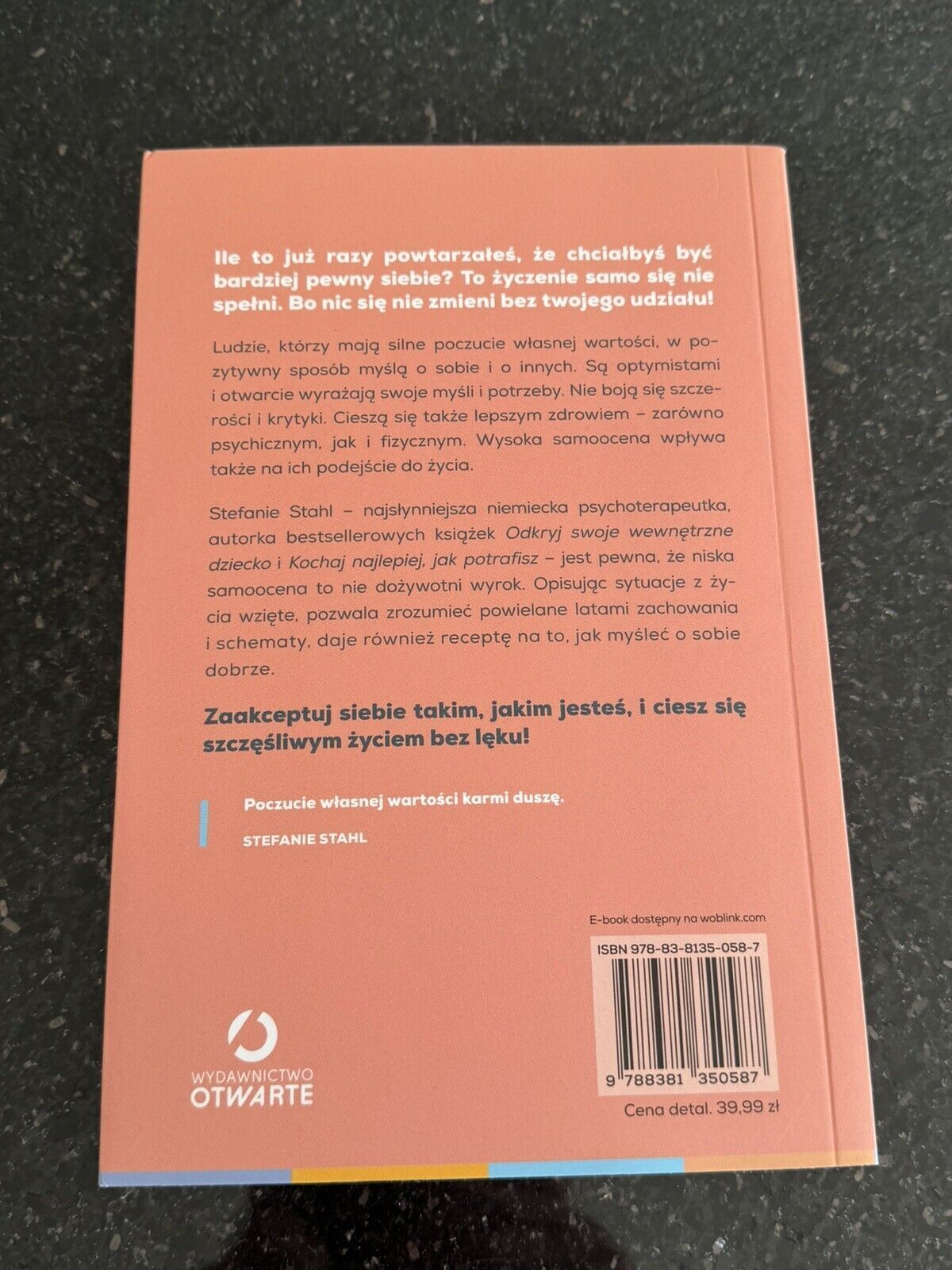 Jak myśleć o sobie dobrze STEFANIE STAHL 🇬🇧 UK Postage & Delivery PL