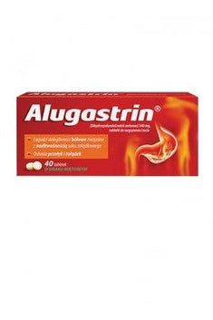 Alugastrin Tabletki do rozgryzania i żucia 340mg 40 tabletek – Alugastrin Chewable Tablets 340mg 40 tablets Mint Flavour