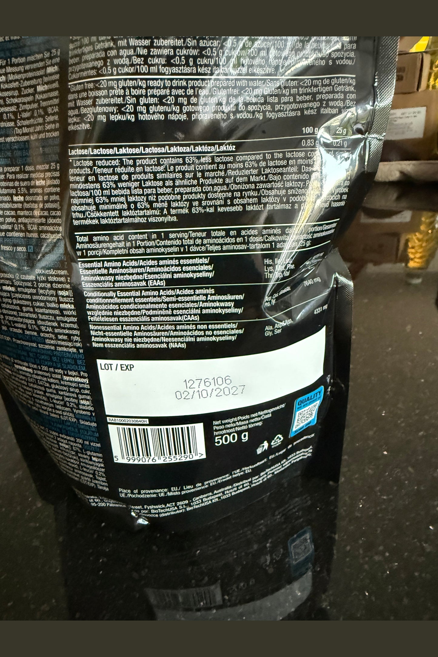 Biotech USA - ISO Whey Zero Protein 500g Cookies & Cream Flavour