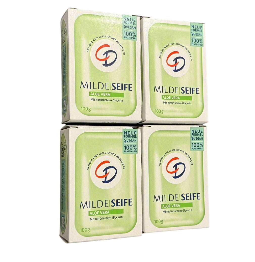 4x 100g CD Aloe Vera mild solid soap π NEXT DAY SHIPPING Manufactured in Germany