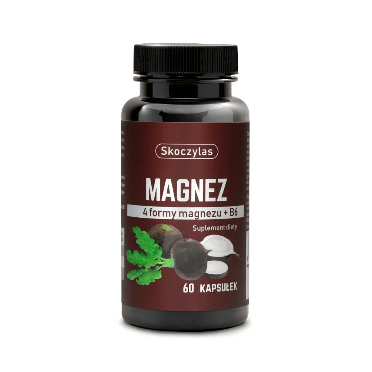 Skoczylas Magnez – 4 Forms of Magnesium + Vitamin B6 & Black Radish – 60 Capsules