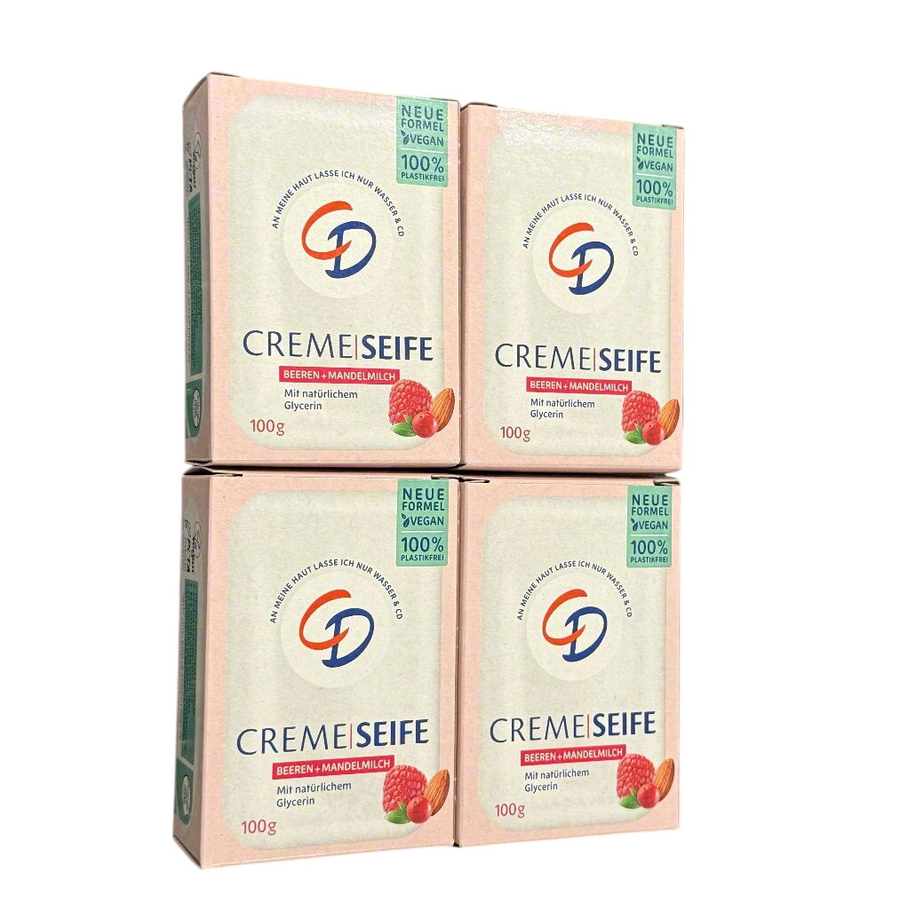 4x 100g CD Berries & Almond mild solid soap π NEXT DAY SHIPPING Manufactured in Germany