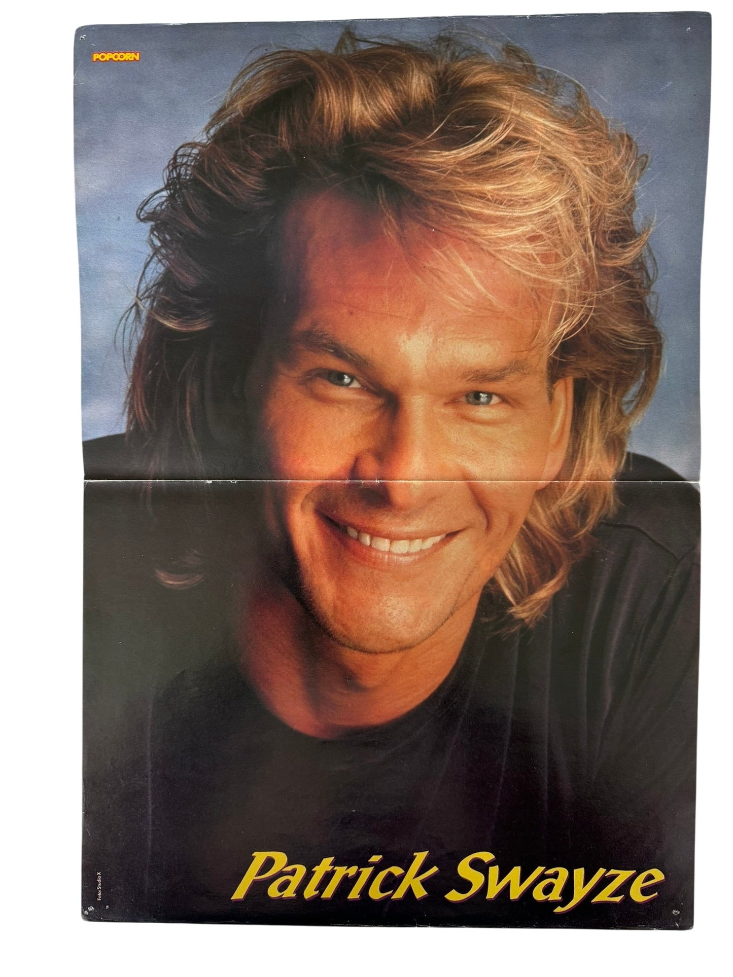 Patrick Swayze Medium Sized Old School Poster - RARE