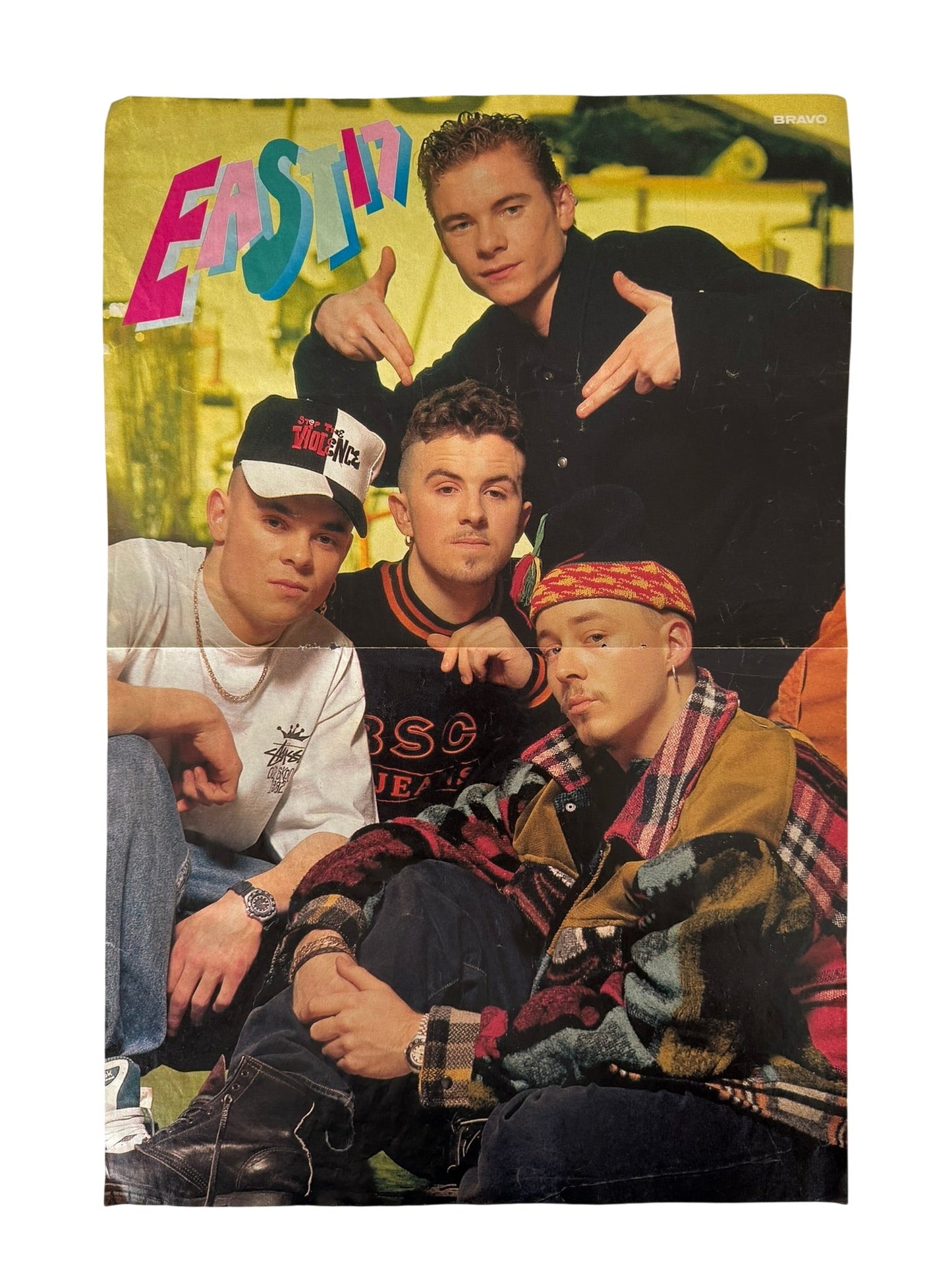 East 17 Medium Sized Old School Poster - RARE