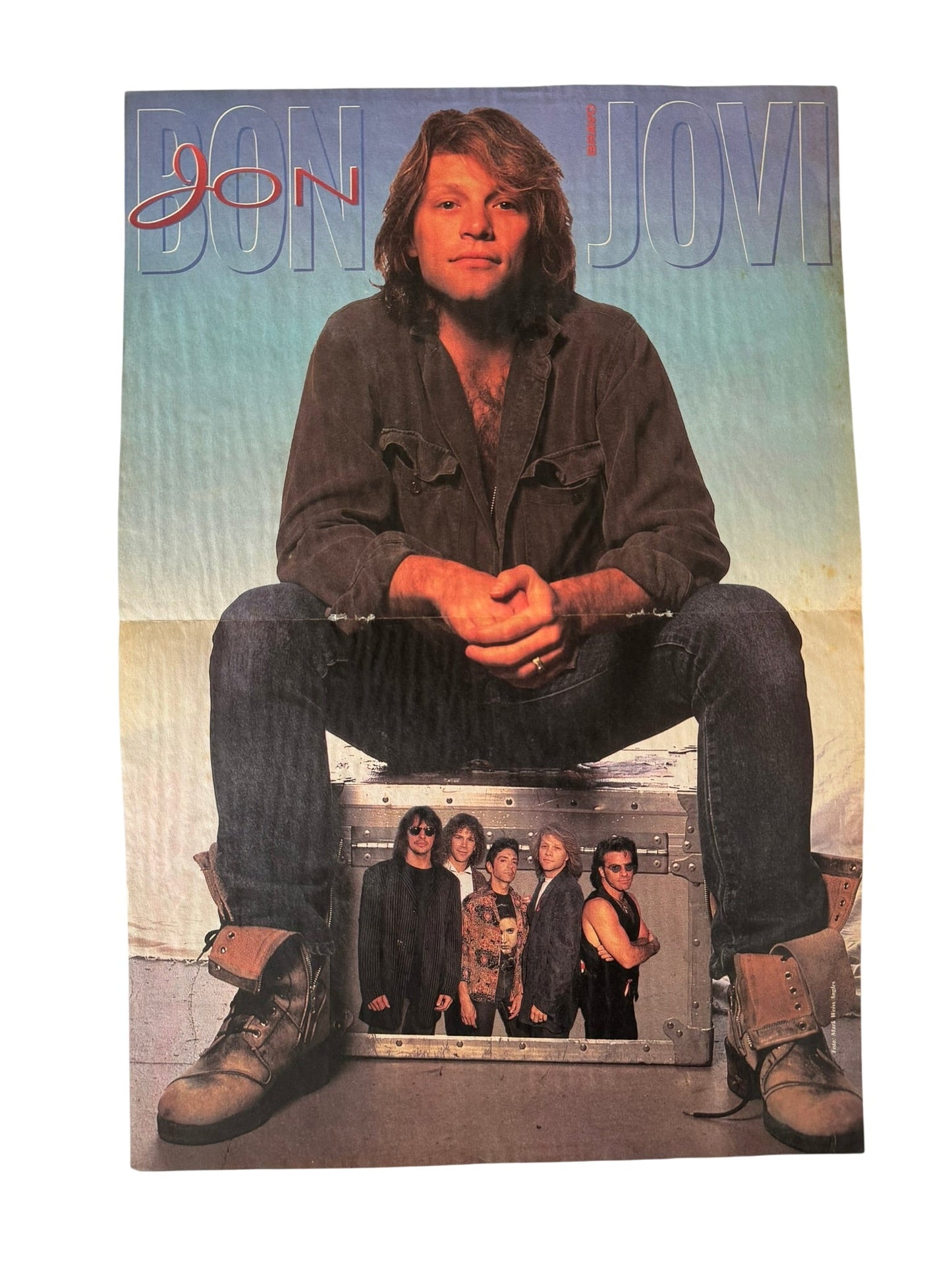 Jon Bon Jovi Medium Sized Old School Poster - RARE