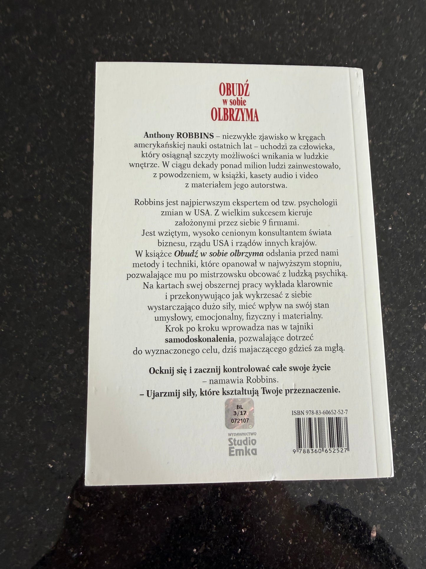 🇵🇱Polish Book - Anthony Robbins - Obudz w sobie olbrzyma