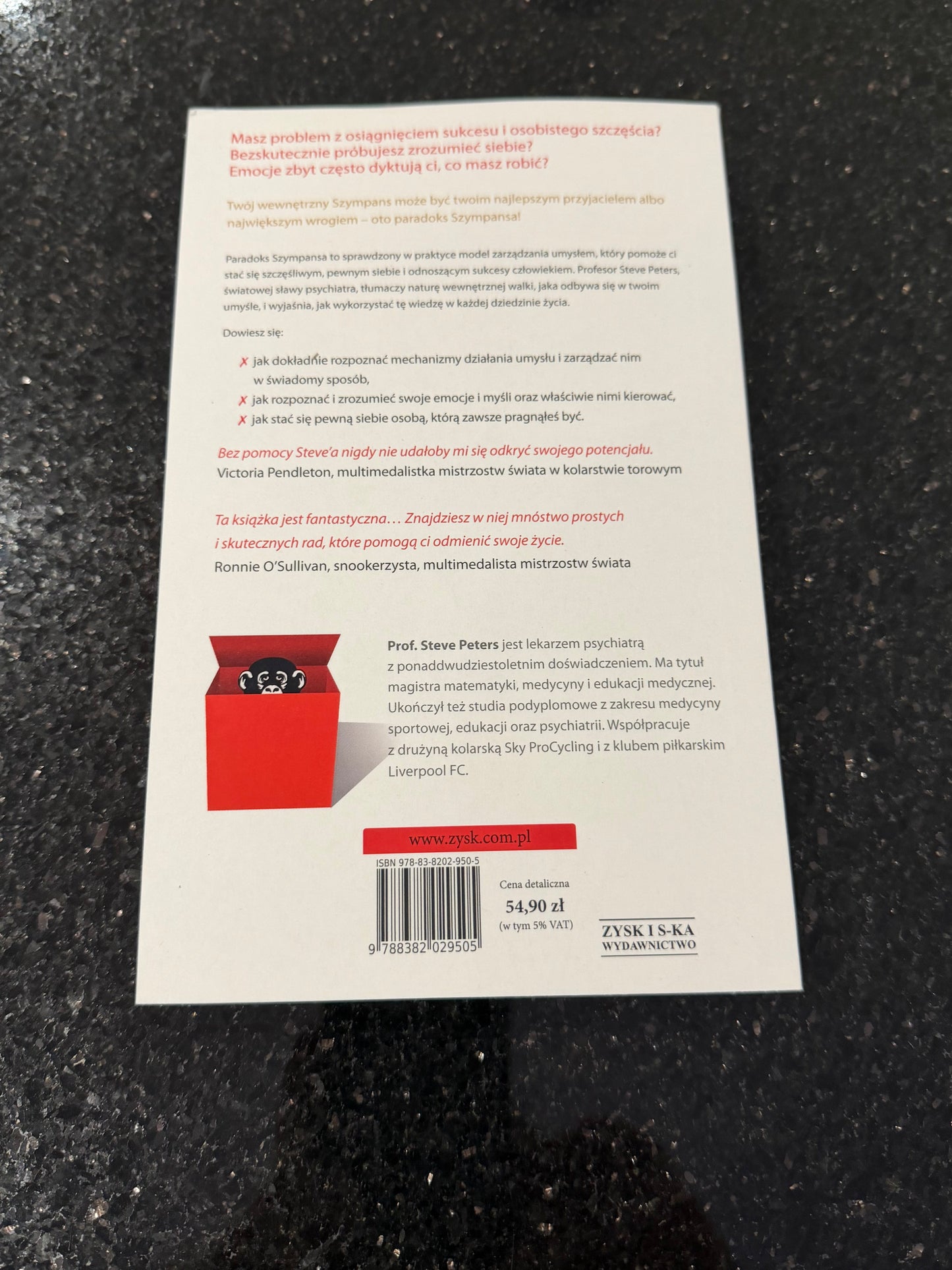 🇵🇱Polish Book - Prof. Steve Peters - Paradoks Szympansa