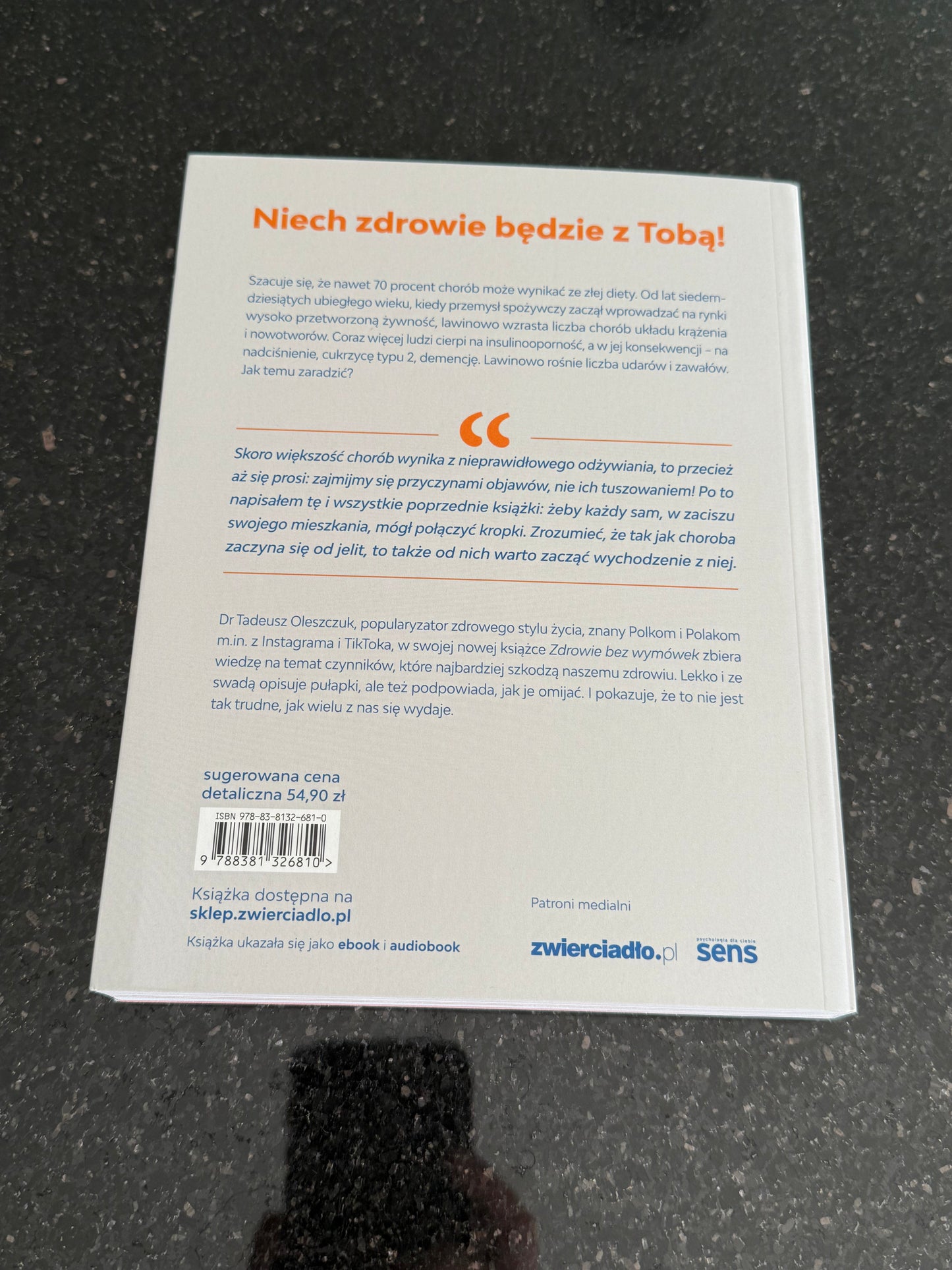 Polish 🇵🇱 Book - Dr. Tadeusz Oleszczuk - Zdrowie bez wymowek (wymówek) Polska Ksiazka