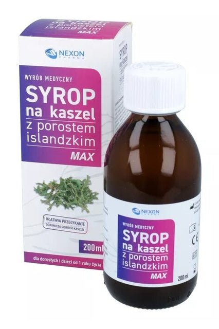 NEXON Pharma Wyrób Medyczny Syrop na kaszel z porostem islandzkim - 200ml - My Health Oasis