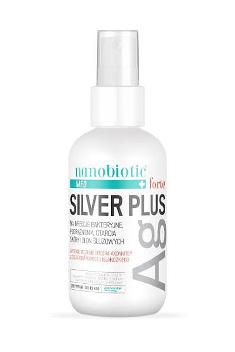 Nanobiotic MED Silver Plus – Colloidal Silver & Iceland Moss Antibacterial Skin Spray – 75ml