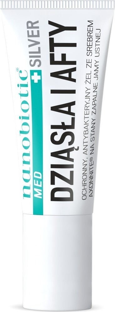 Nanobiotic Med Silver Dziąsła i Afty Żel 15ml – Nanobiotic Med Silver Gums & Mouth Ulcers Antibacterial Gel 15ml