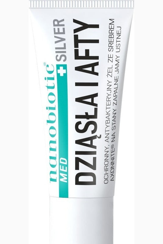 Nanobiotic Med Silver Dziąsła i Afty Żel 15ml – Nanobiotic Med Silver Gums & Mouth Ulcers Antibacterial Gel 15ml