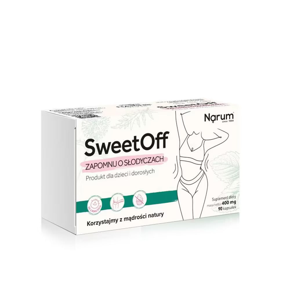 Narum SweetOff – Natural Sugar Craving Support with Probiotic & Herbal Extracts – 90 Capsules