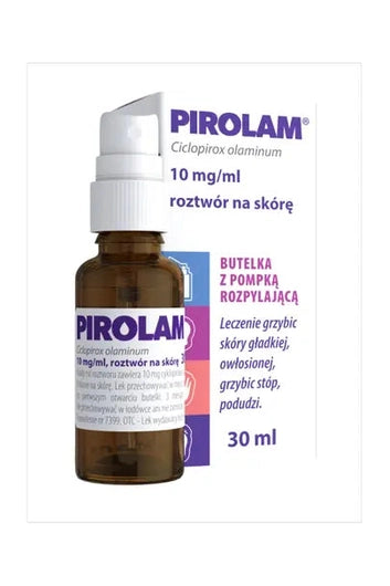 Pirolam Ciclopirox olaminum 10mg/ml roztwór na skórę 30ml – Pirolam Ciclopirox Olamine 10mg/ml Cutaneous Solution 30ml