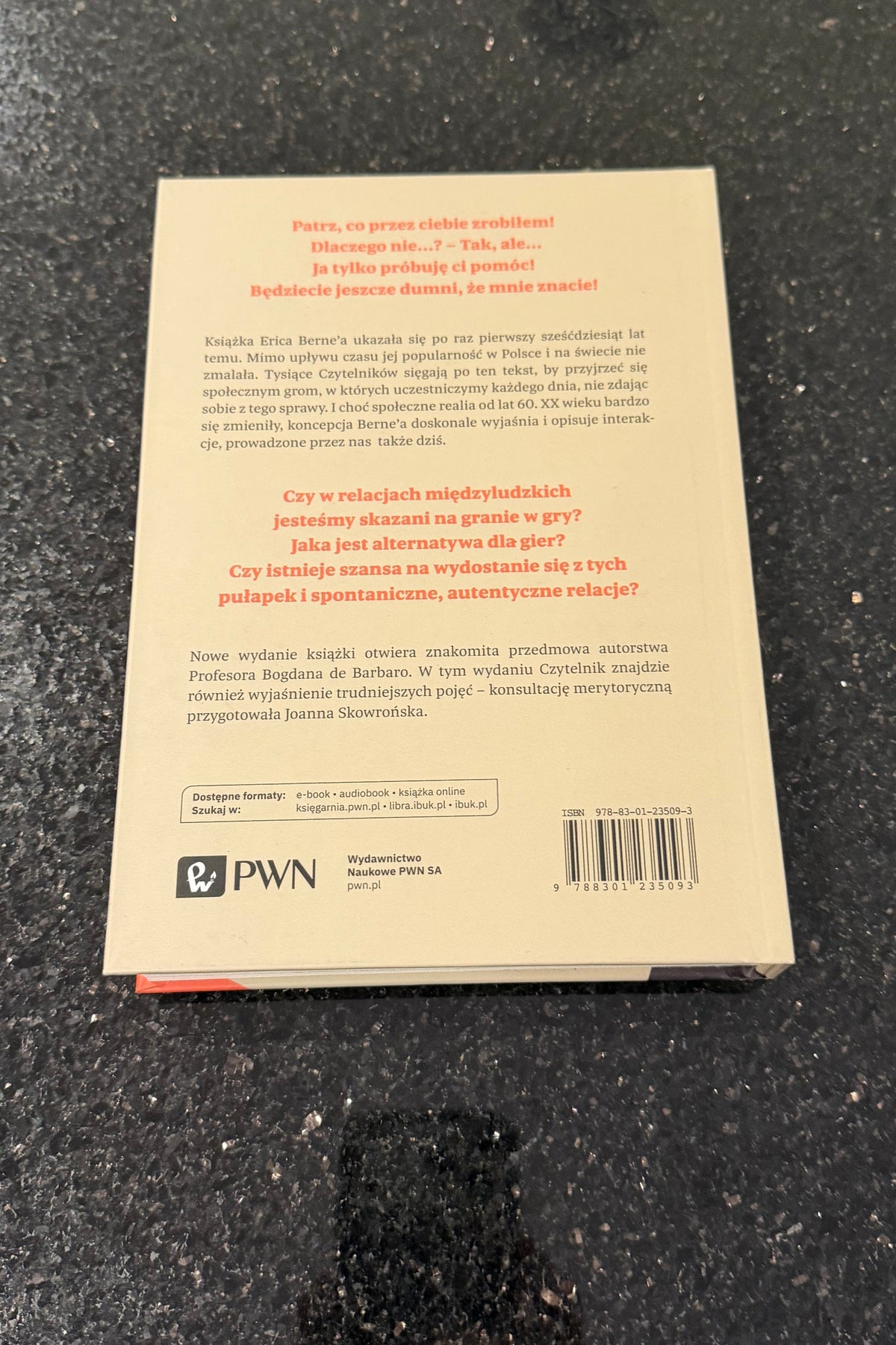 🇵🇱Polish Book - Eric Berne - W co graja ludzie