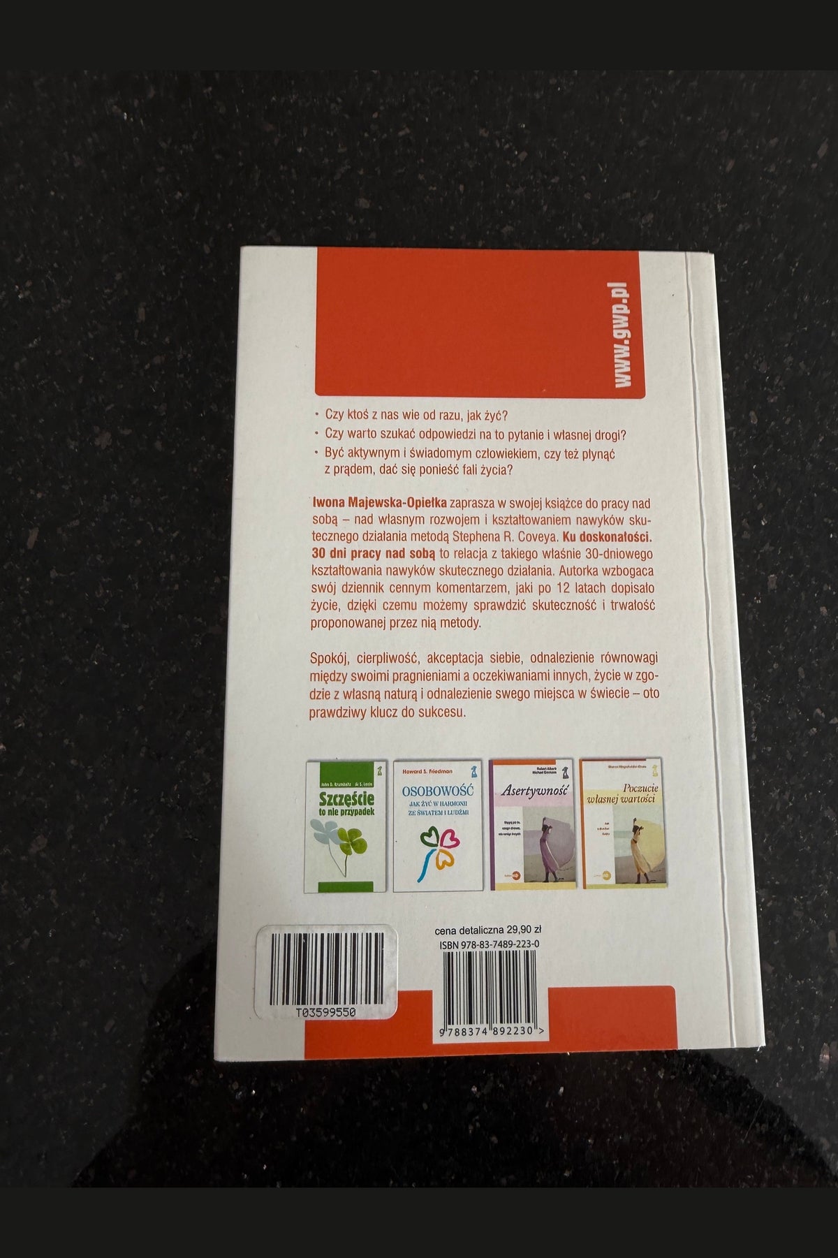 🇵🇱Polish Book - Iwona Majewska - Opielka - Ku doskonalosci. 30 dni pracy nad sobą