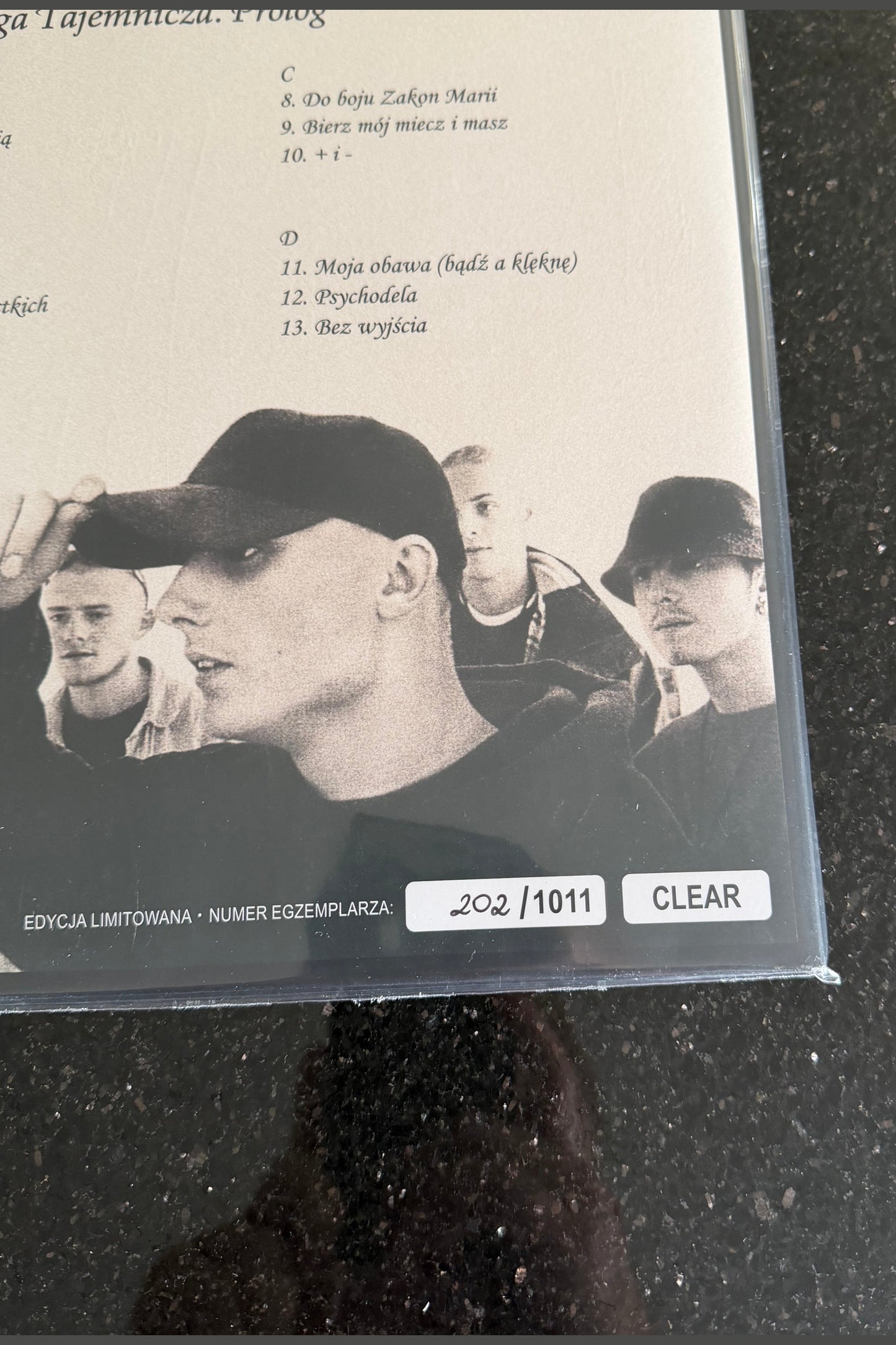🇵🇱 Polish Hip Hop Vinyl - Kaliber 44 - Ksiega Tajemnicza Prolog Limit.Ed. Clear LP Numbered Polski Rap