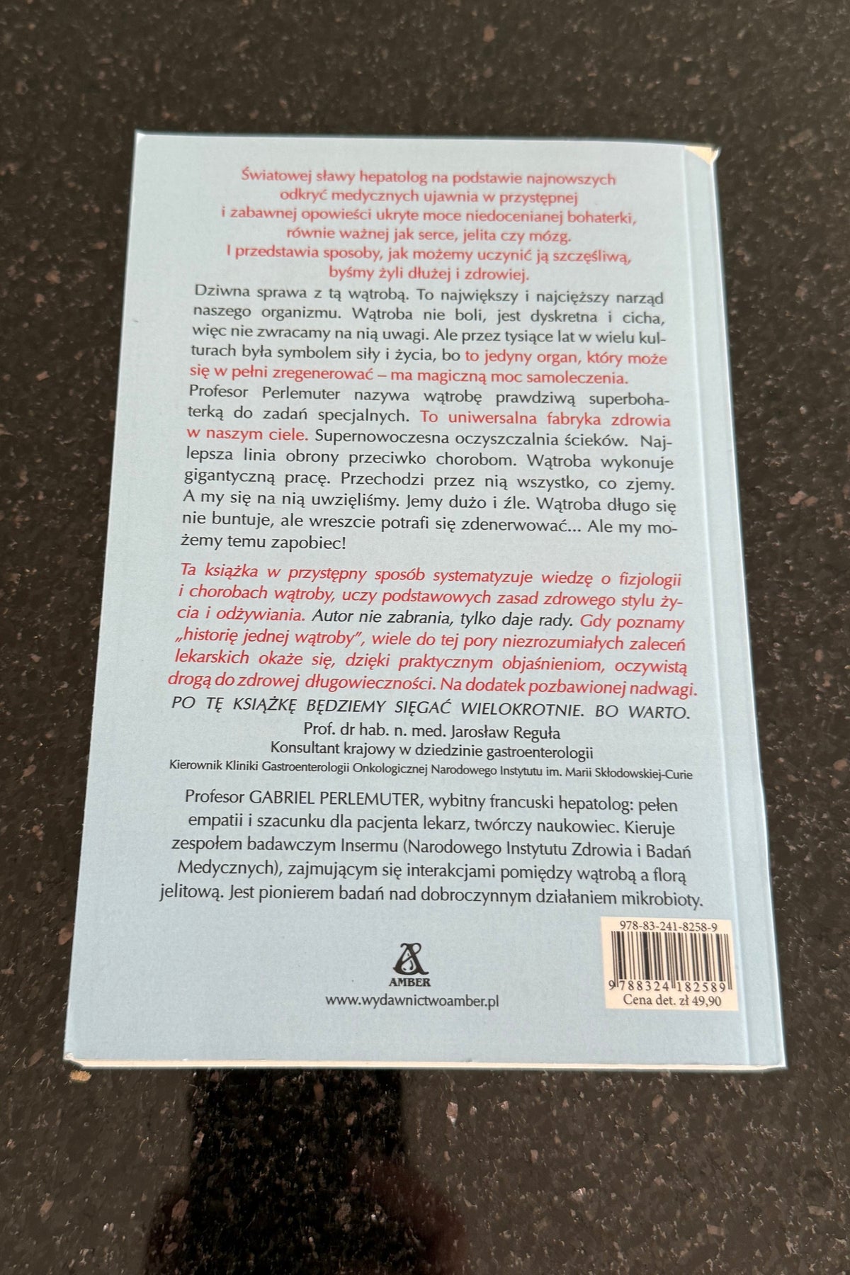 Profesor Gabriel Perlemuter - Nie watp wątp w watrobe wątrobę Polish Book