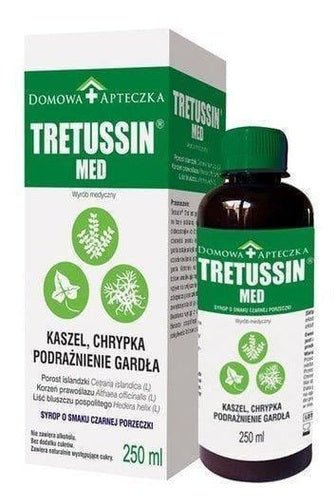 Tretussin Med Kaszel, Chrypka, Podraznienie Gardla - 250 millilitres - My Health Oasis
