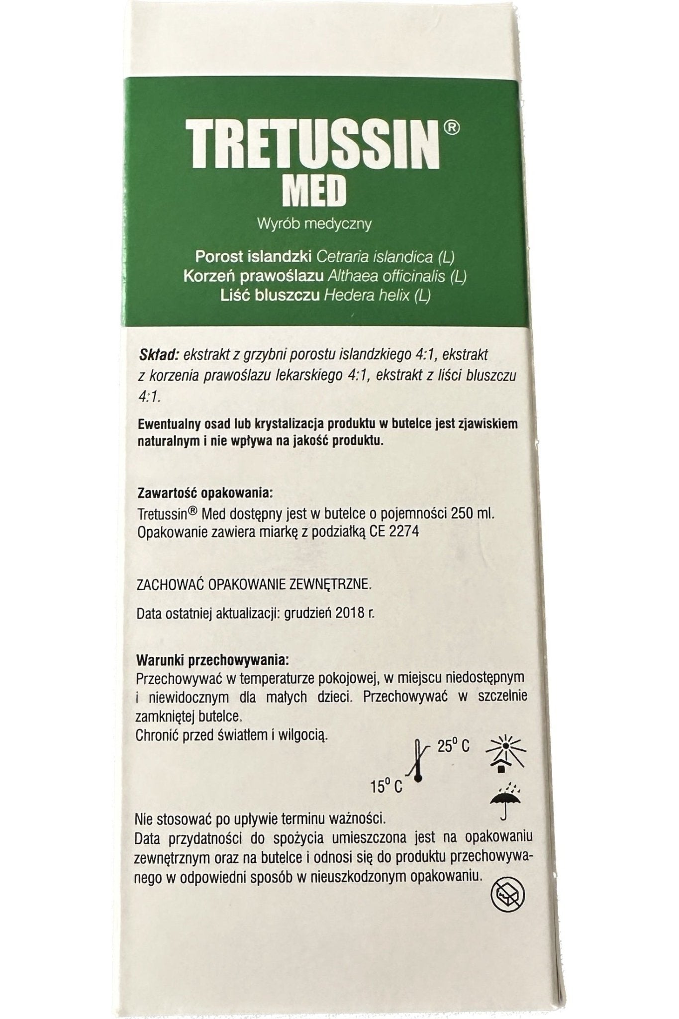 Tretussin Med Kaszel, Chrypka, Podraznienie Gardla - 250 millilitres - My Health Oasis