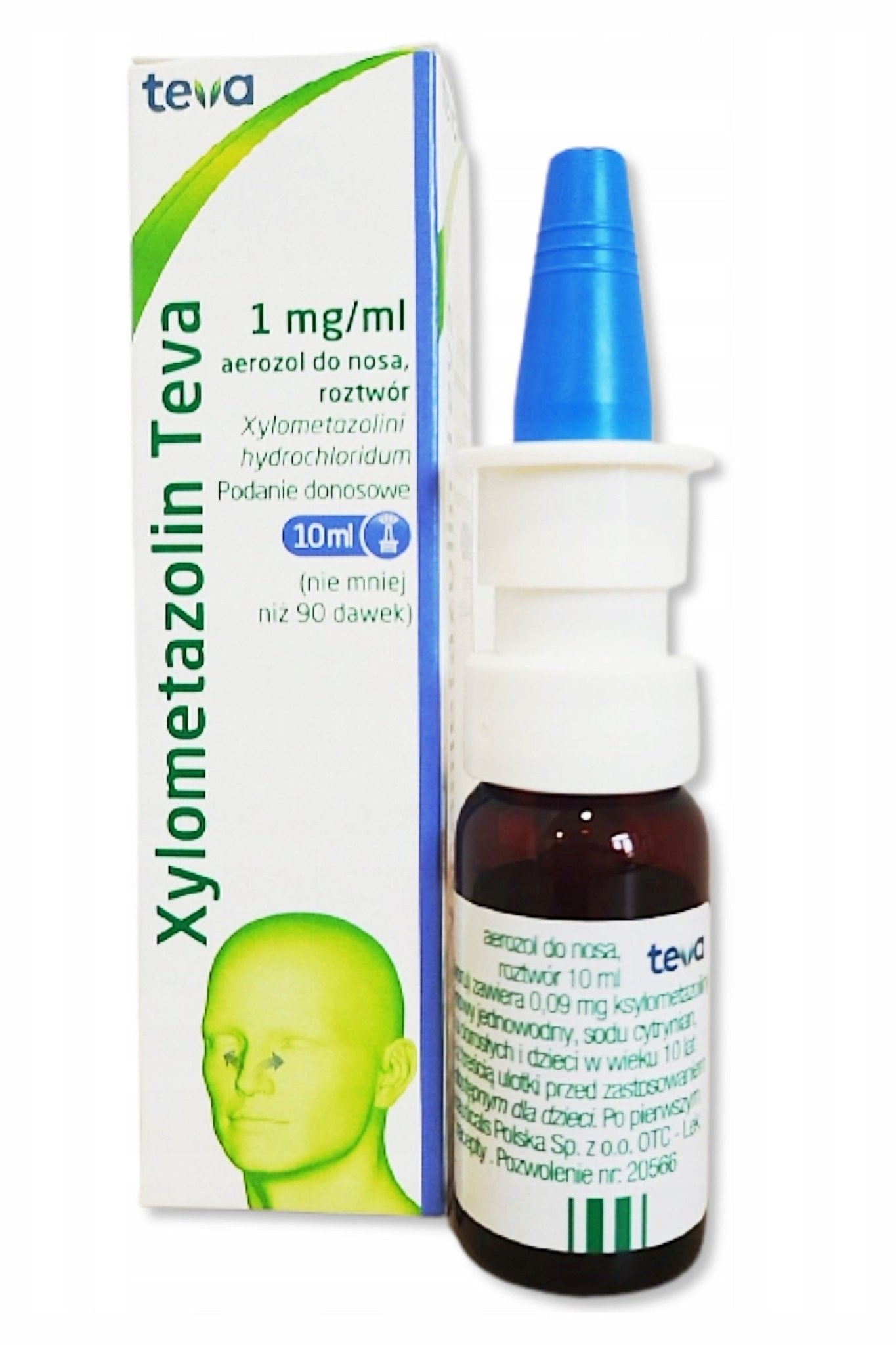 Xylometazolin Teva 0,1% aerozol do nosa - 10 ml - My Health Oasis