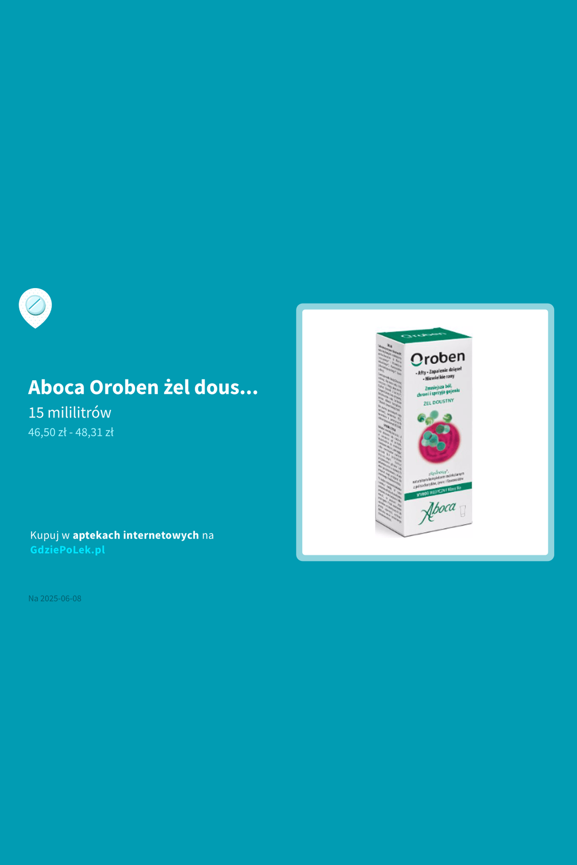 Aboca Oroben żel Doustny - 15ml - My Health Oasis