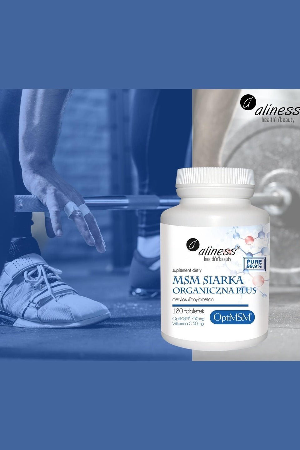 Aliness MSM Siarka Organiczna Plus - 180 Capsules - My Health Oasis