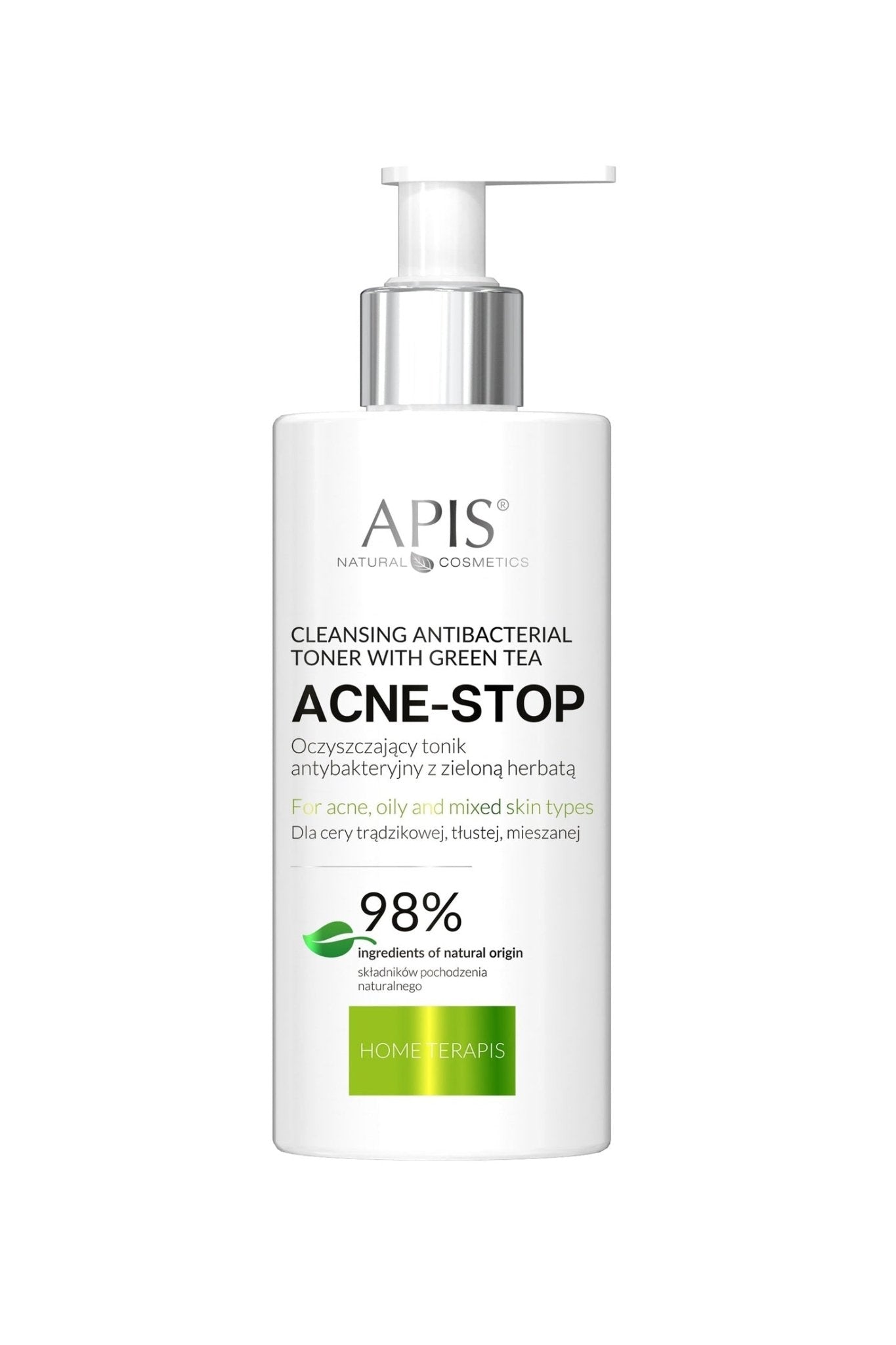 Apis ACNE - STOP Home terApis Antibacterial Cleansing Toner with Green Tea | 300ml - My Health Oasis