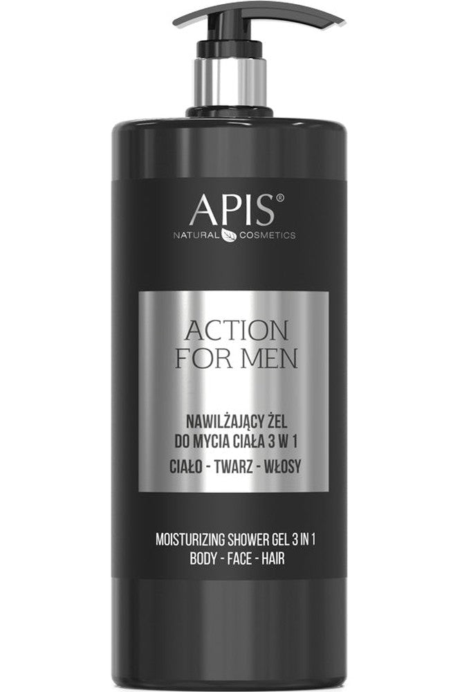 Apis ACTION FOR MEN Moisturising 3 - in - 1 Body Wash Gel | 1L - My Health Oasis