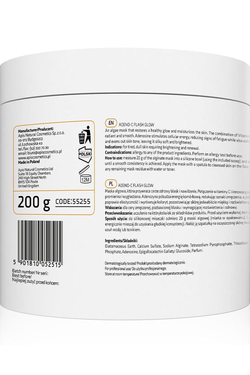 Apis ADENO - C Flash Glow Illuminating Algae Mask | 200g - My Health Oasis