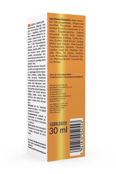 Apis ADENO - C Flash Glow Illuminating Face Serum | 30ml - My Health Oasis