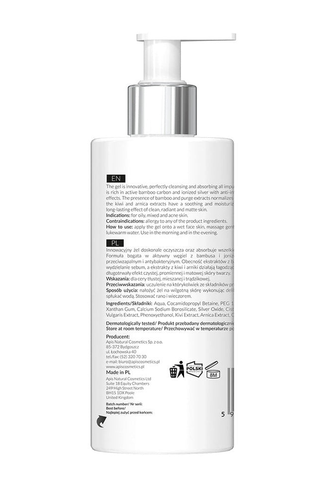 Apis Cleansing Face Wash Gel with Activated Charcoal | 300ml - My Health Oasis