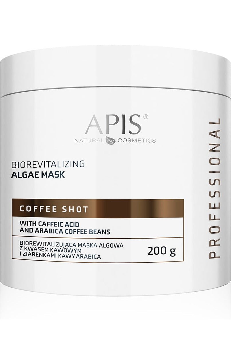 Apis COFFEE SHOT Biorevitalising Algae Mask with Caffeic Acid and Arabica Coffee | 200g - My Health Oasis