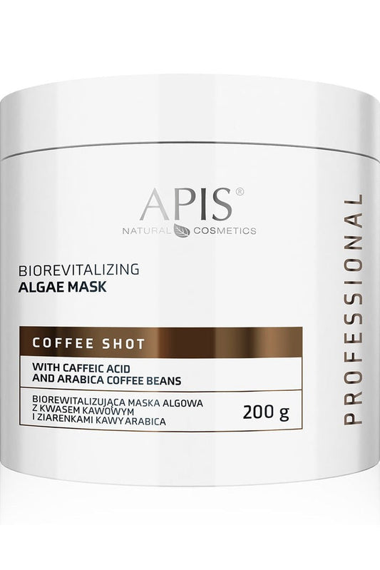 Apis COFFEE SHOT Biorevitalising Algae Mask with Caffeic Acid and Arabica Coffee | 200g - My Health Oasis