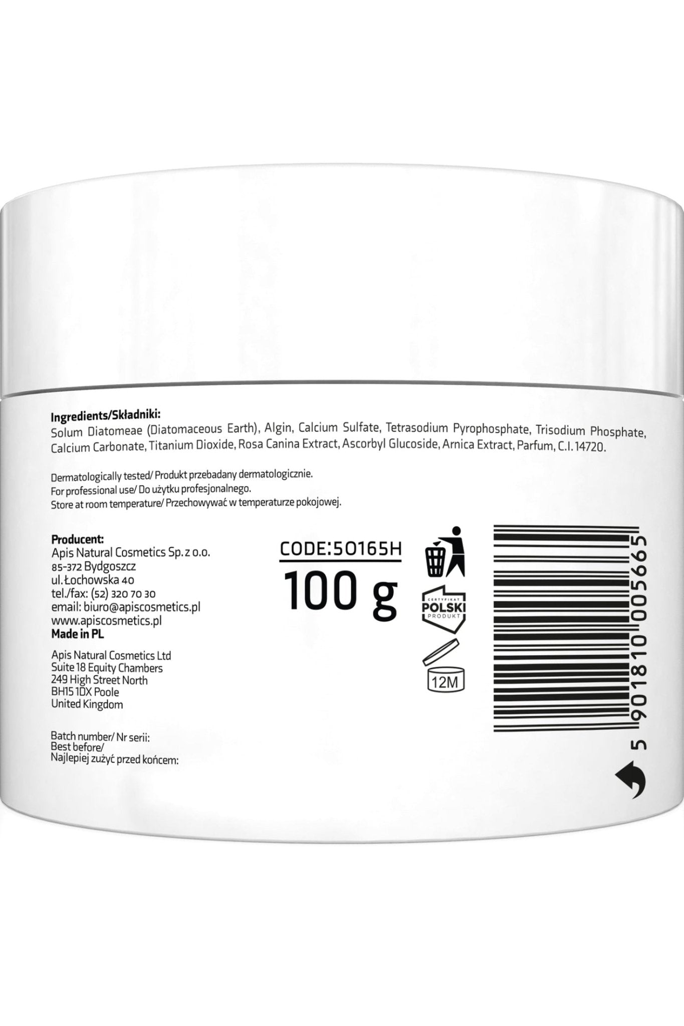 Apis COUPEROSE - STOP Algae Mask with Wild Rose and Vitamin C | 100g - My Health Oasis