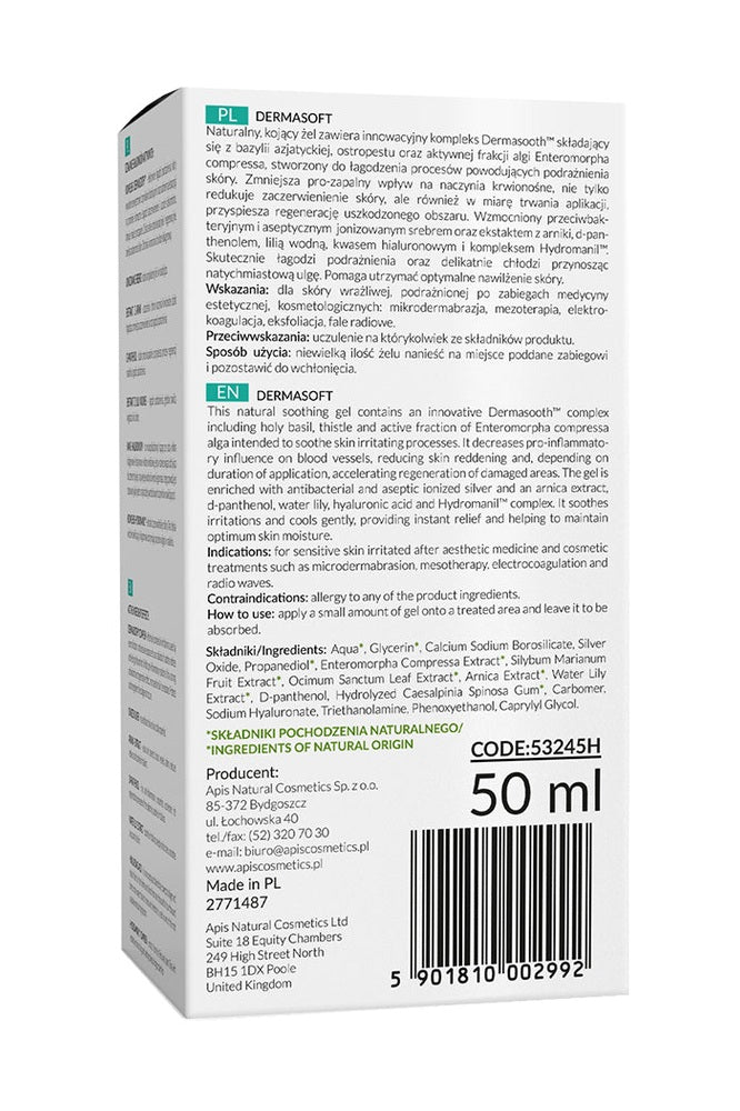 Apis DERMASOFT Intensive Soothing Gel | 50ml - My Health Oasis