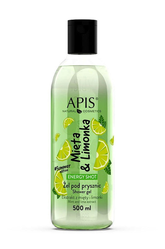 Apis Energy Shot Mint & Lime Shower Gel | 500ml - My Health Oasis
