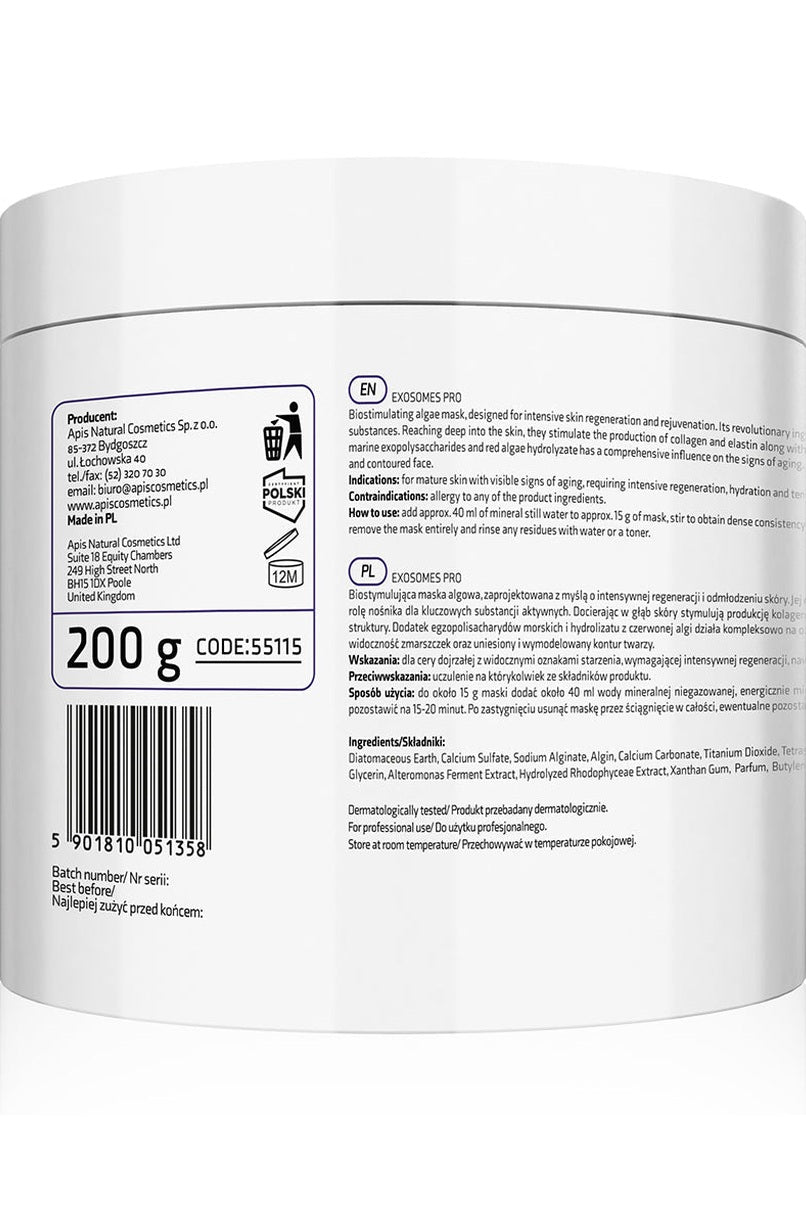 Apis EXOSOMES PRO Biostimulating Algae Mask with Plant Exosomes | 200g - My Health Oasis