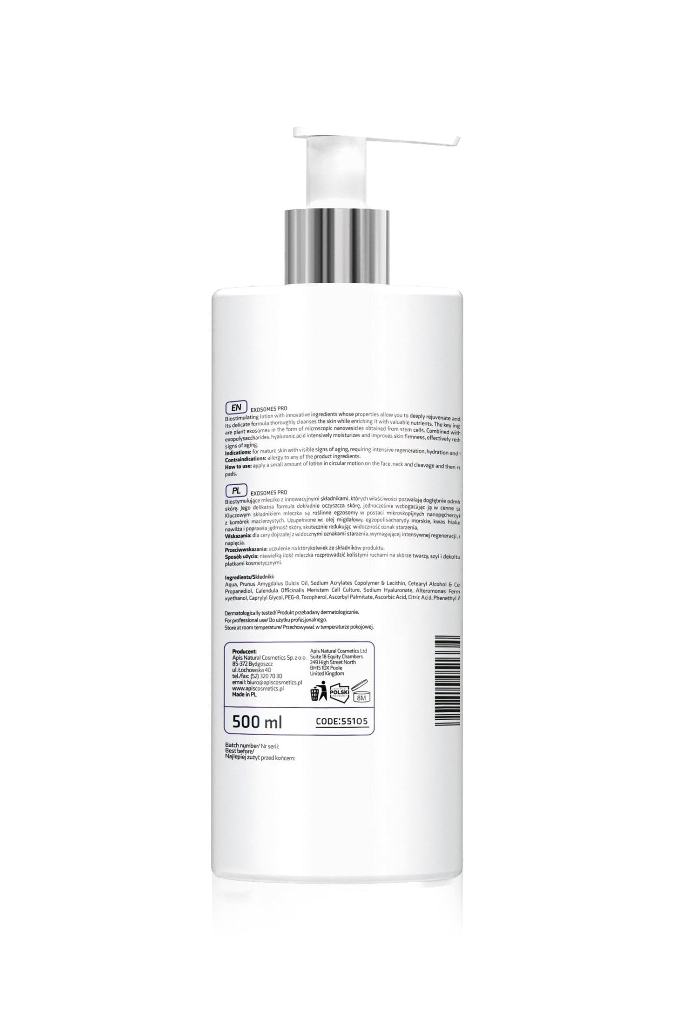 Apis EXOSOMES PRO Biostimulating Cleansing Milk with Plant Exosomes | 500ml - My Health Oasis