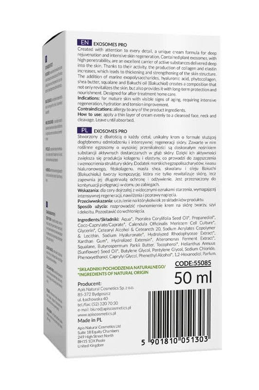 Apis EXOSOMES PRO HOME THERAPIS Biostimulating cream with plant - derived exosomes | 50 ml - My Health Oasis
