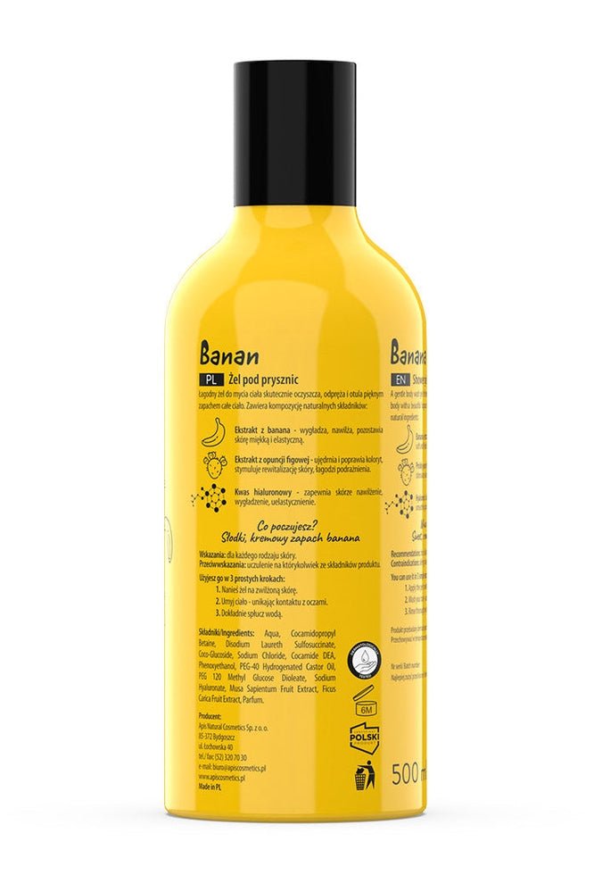 Apis Fruit Shot Banana Shower Gel | 500ml - My Health Oasis