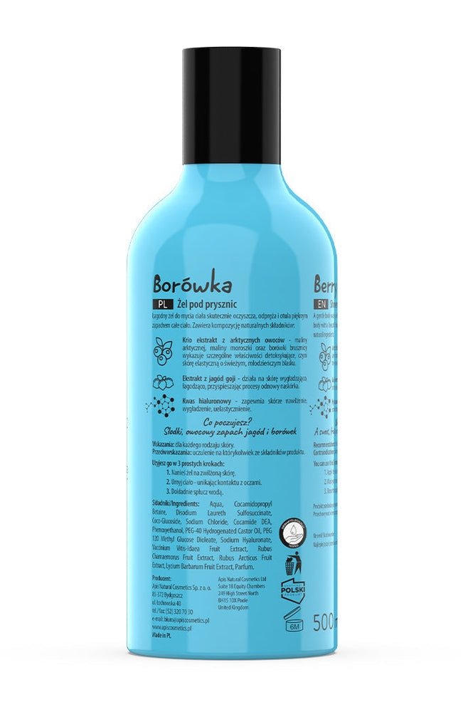 Apis Fruit Shot Blueberry Shower Gel | 500 ml - My Health Oasis