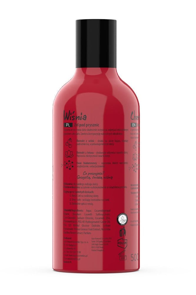 Apis Fruit Shot Cherry Shower Gel | 500 ml - My Health Oasis