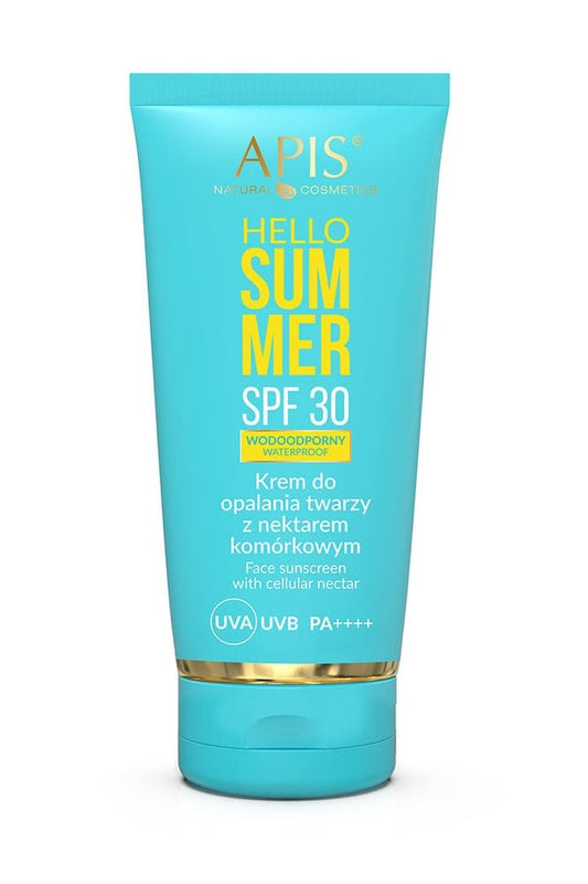 Apis Hello Summer SPF 30 facial sunscreen with cell nectar - protects and nourishes skin | 50ml - My Health Oasis