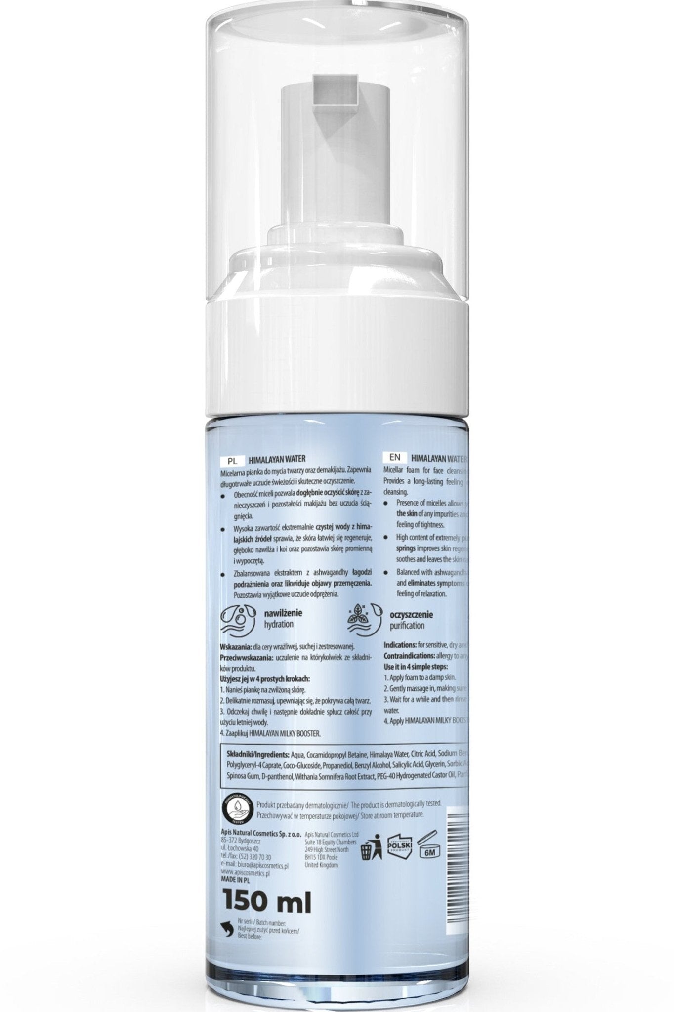 APIS Himalayan Water Micellar Cleansing Foam | 150 ml - My Health Oasis