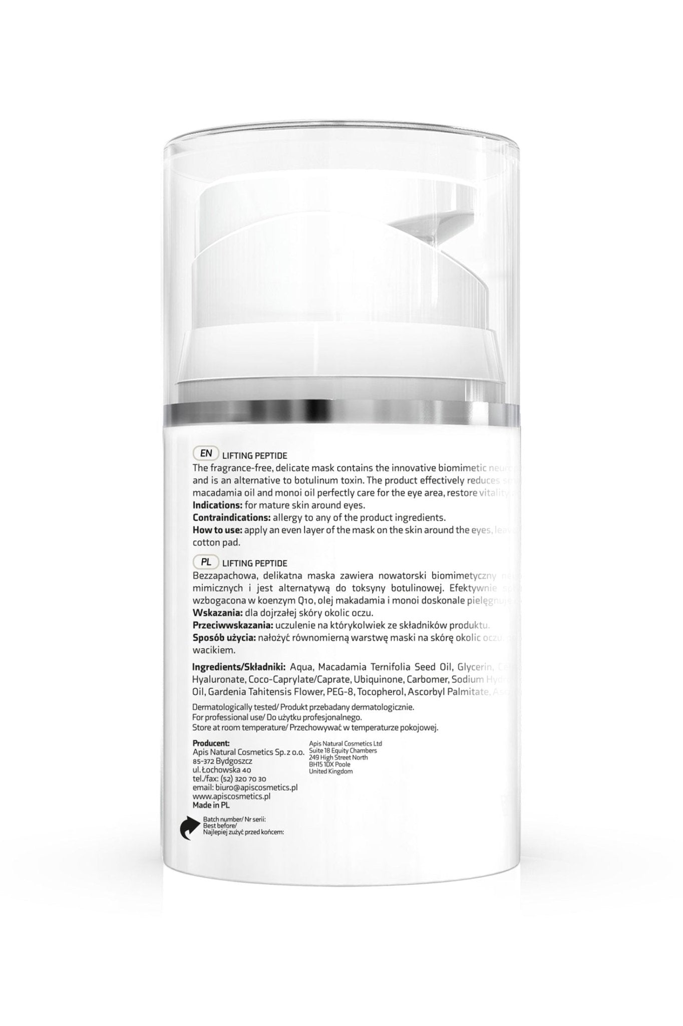 Apis LIFTING PEPTIDE Lifting and Firming Eye Mask with SNAP - 8™ Peptide | 50ml - My Health Oasis