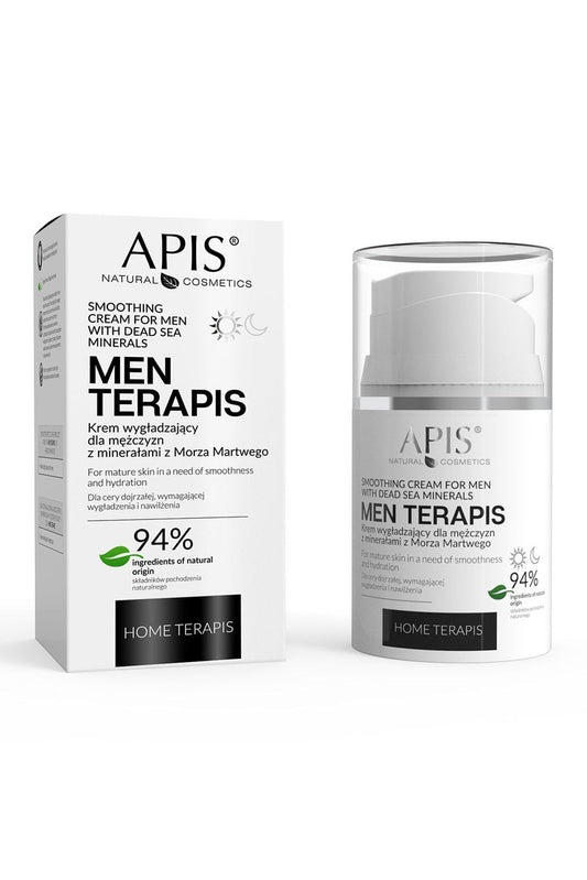 Apis MEN TERAPIS Smoothing Cream with Dead Sea Minerals | 50ml - My Health Oasis