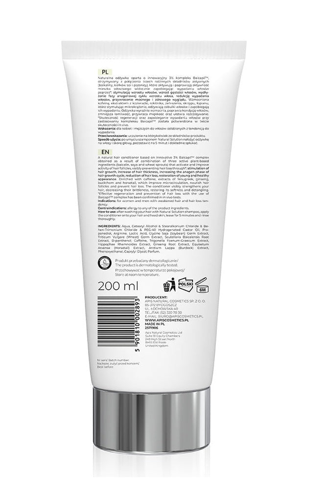 Apis Natural Solution Anti‑Hair Loss Strengthening Conditioner | 200 ml - My Health Oasis