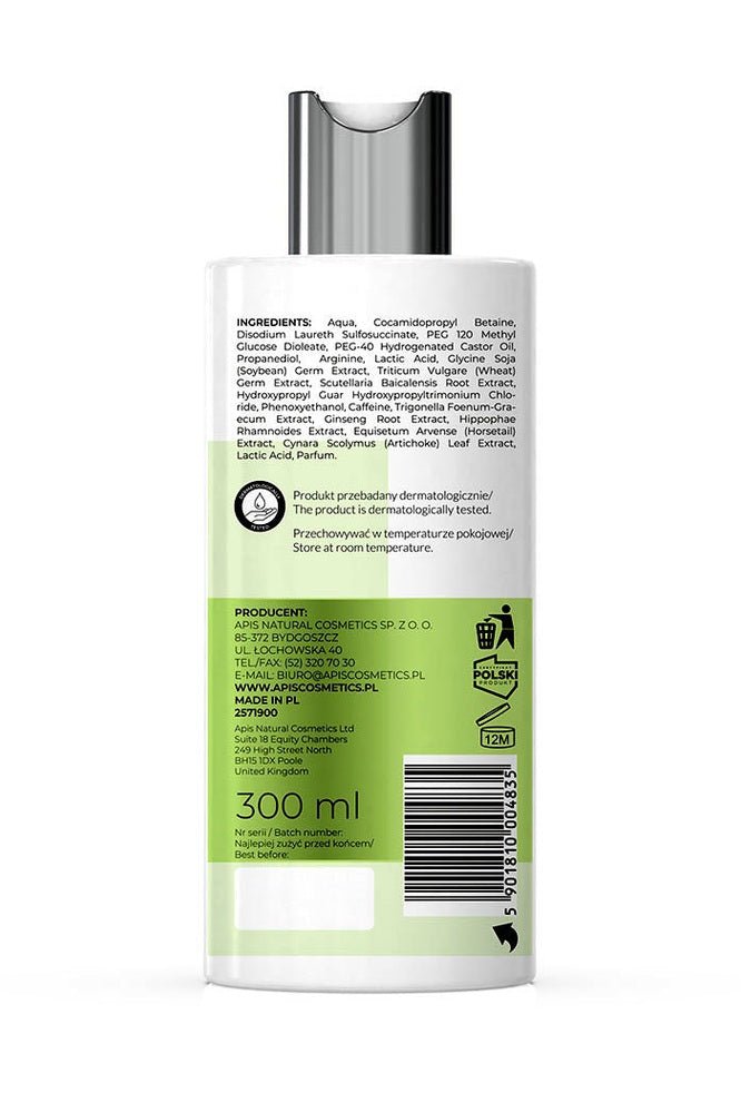 Apis Natural Solution Anti‑Hair Loss Strengthening Shampoo | 300 ml - My Health Oasis