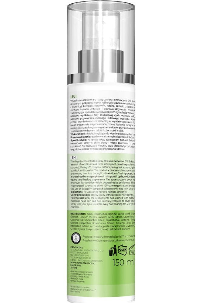 Apis Natural Solution Anti‑Hair Loss Strengthening Spray | 150 ml - My Health Oasis